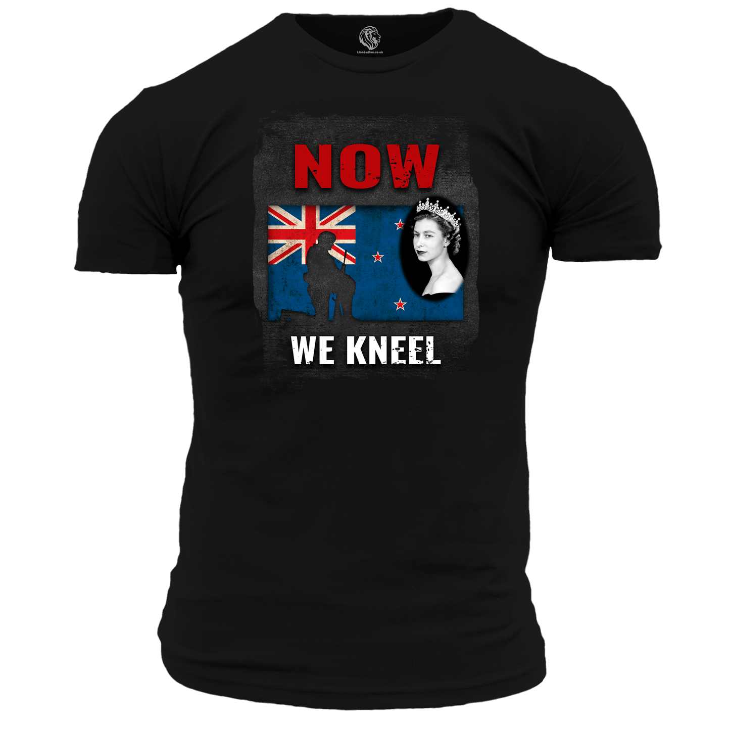 Patriotic T Shirt Now We Kneel (New Zealand)