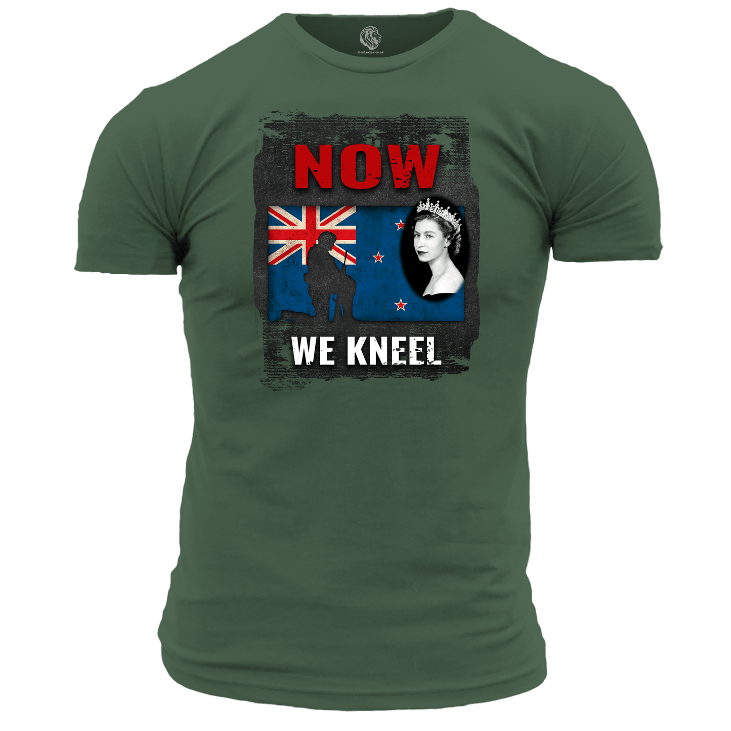 Patriotic T Shirt Now We Kneel (New Zealand)