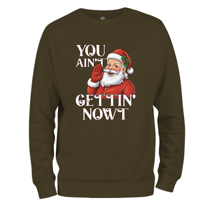 Gettin Nowt Christmas Jumper by Lion Legion 