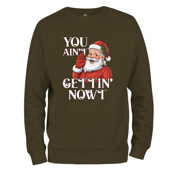 Gettin Nowt Christmas Jumper by Lion Legion 