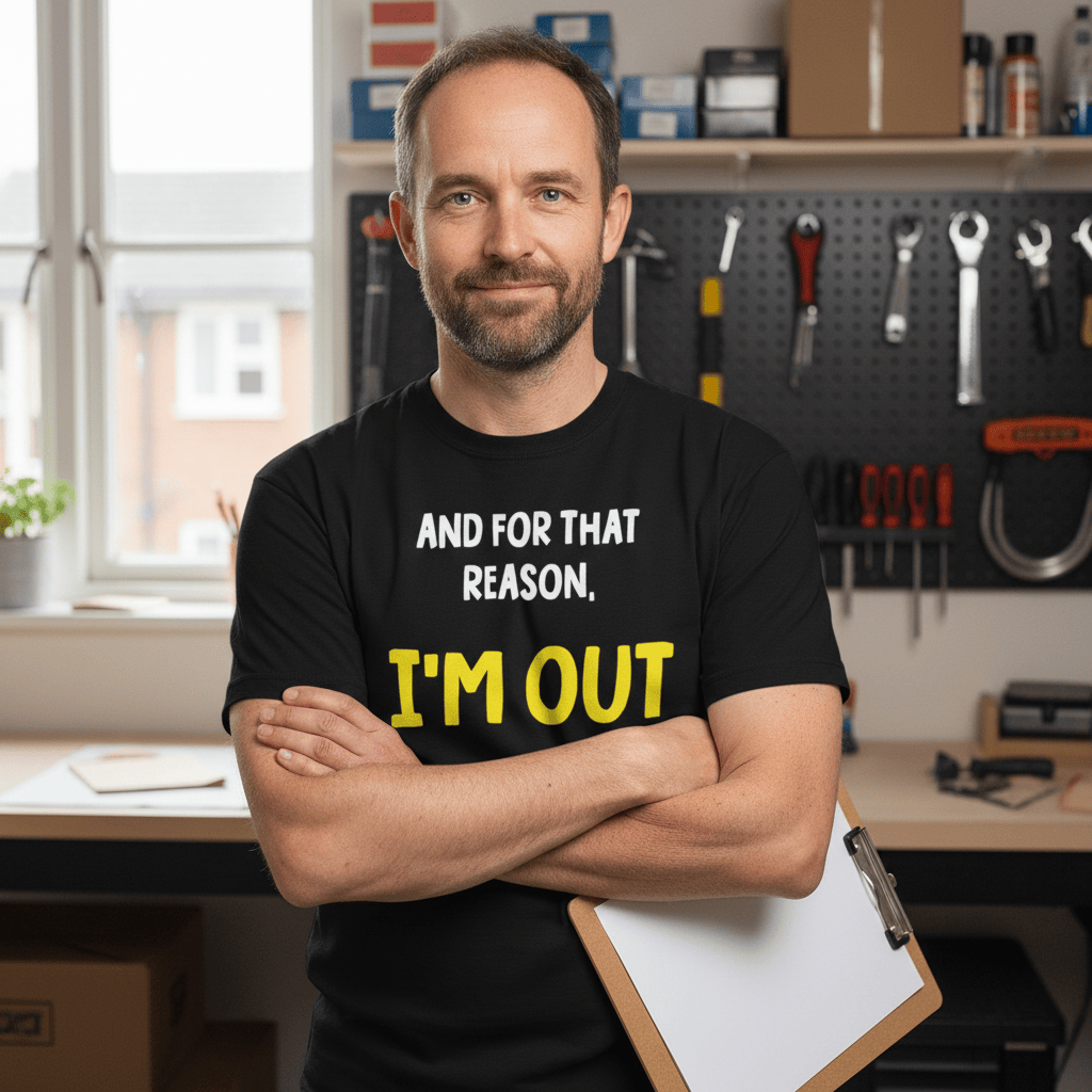 I'm Out Funny T Shirt by Lion Legion 