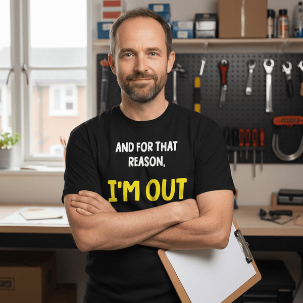 I'm Out Funny T Shirt by Lion Legion 