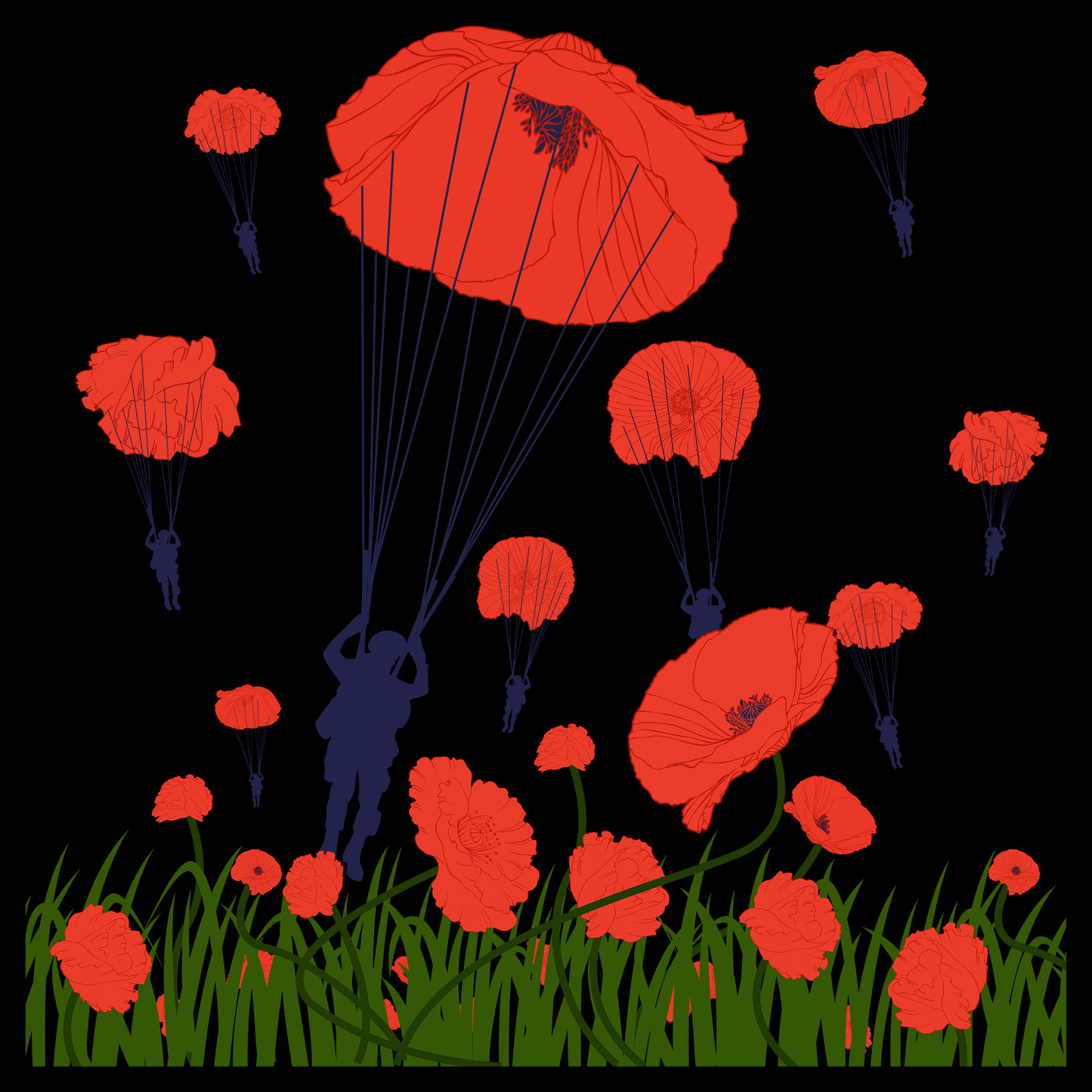 Poppy Parachute Unisex Hoodie
