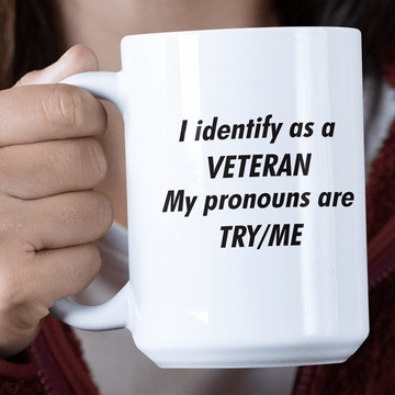 Pronouns Try And Me Jumbo Mug