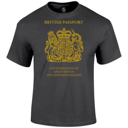 Patriotic T Shirt British Passport