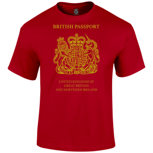 Patriotic T Shirt British Passport