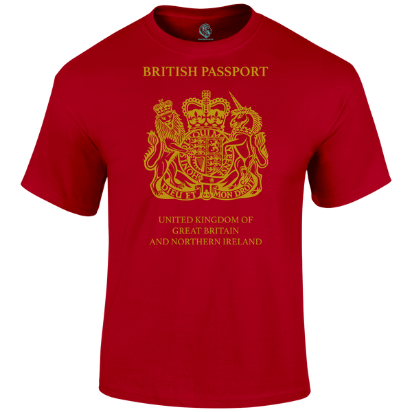 Patriotic T Shirt British Passport