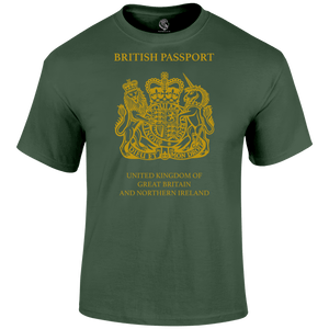 Patriotic T Shirt British Passport