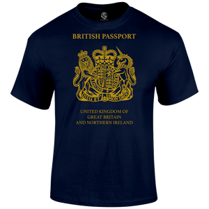 Patriotic T Shirt British Passport