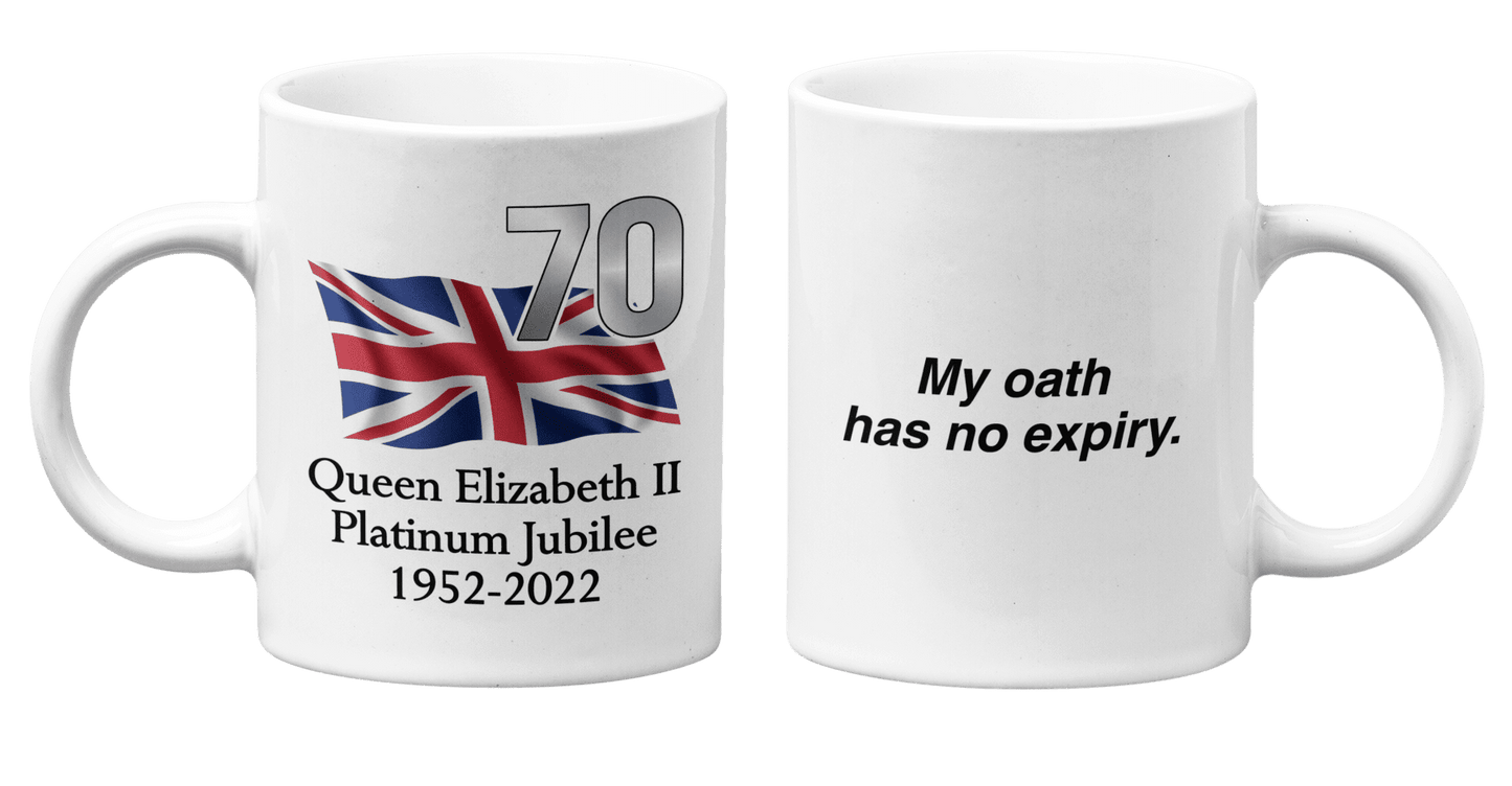 Queen's Jubilee 'Oath No Expiry' Jumbo Mug