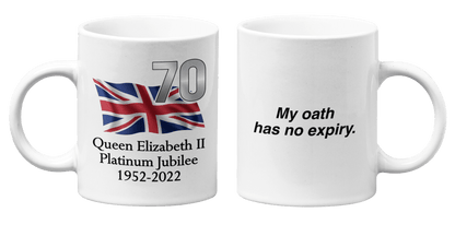 Queen's Jubilee 'Oath No Expiry' Jumbo Mug