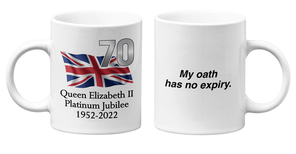 Queen's Jubilee 'Oath No Expiry' Jumbo Mug
