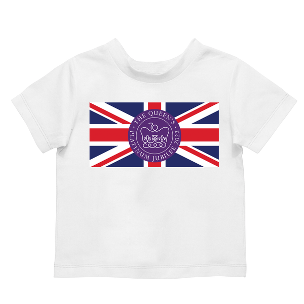 Queen's Platinum Jubilee Flag Kids T Shirt