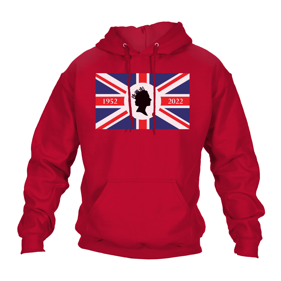 Patriotic Hoodie Queen's Reign Memorial, Premium UK Quality.