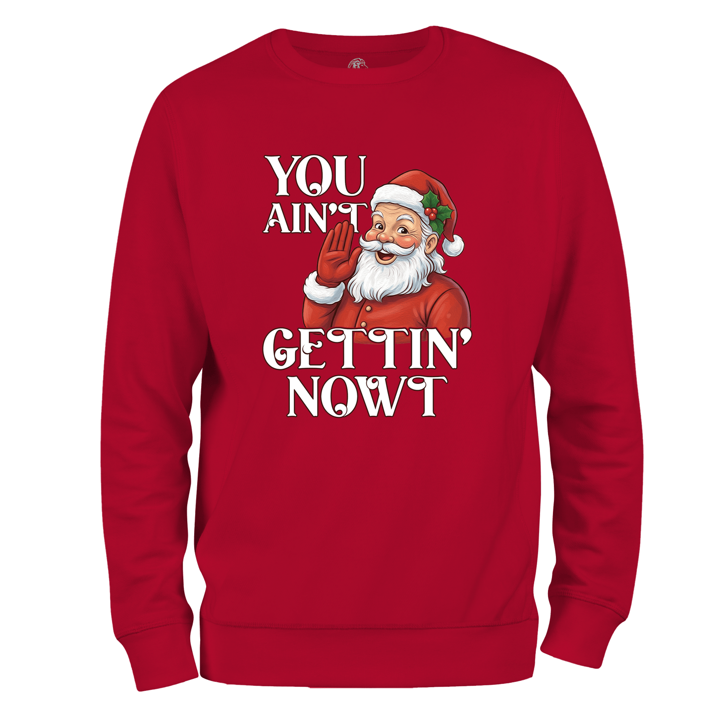 Gettin Nowt Christmas Jumper by Lion Legion 