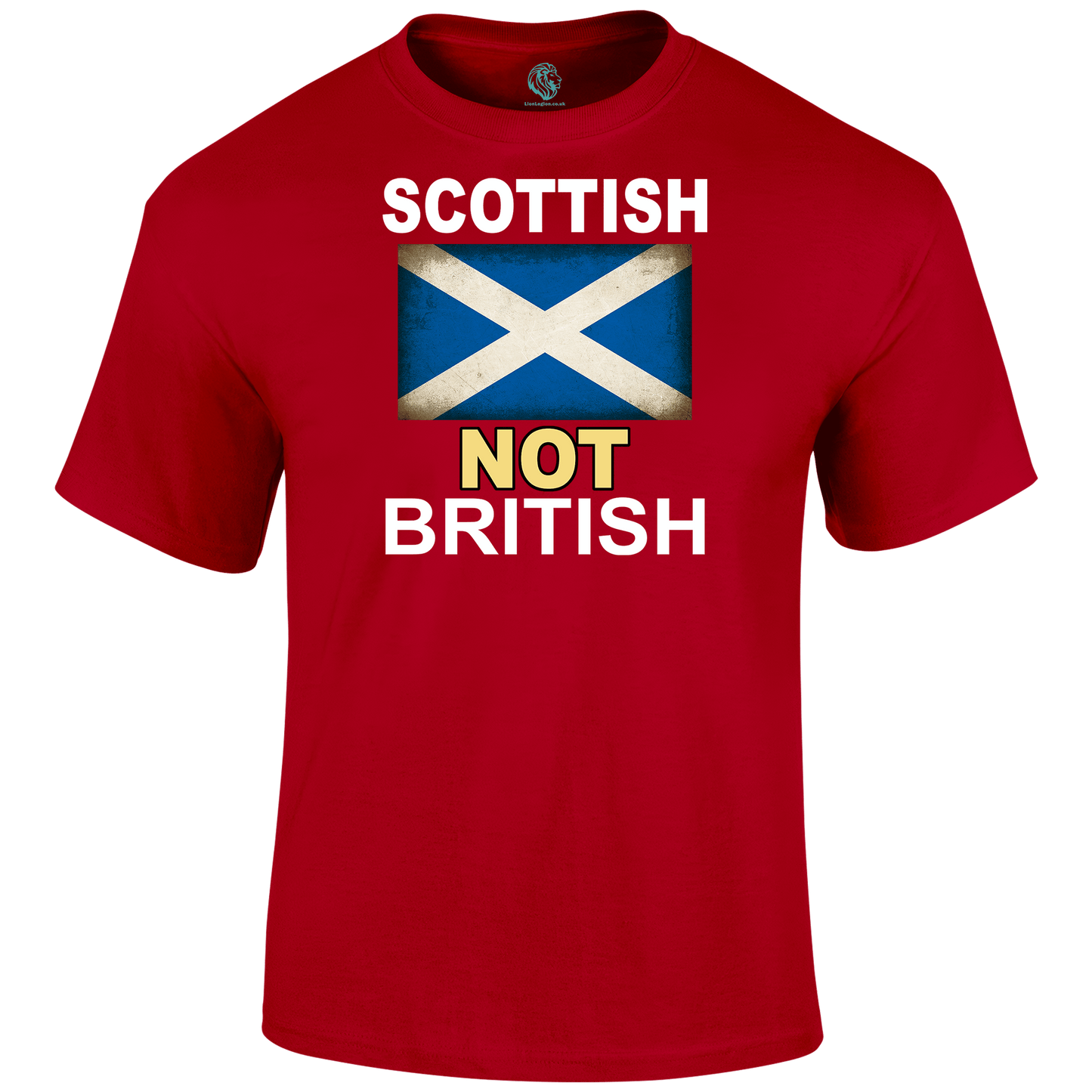 Scottish Not British T Shirt by Lion Legion 