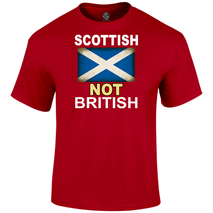 Scottish Not British T Shirt by Lion Legion 