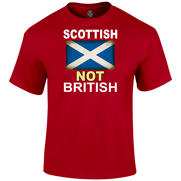 Scottish Not British T Shirt by Lion Legion 