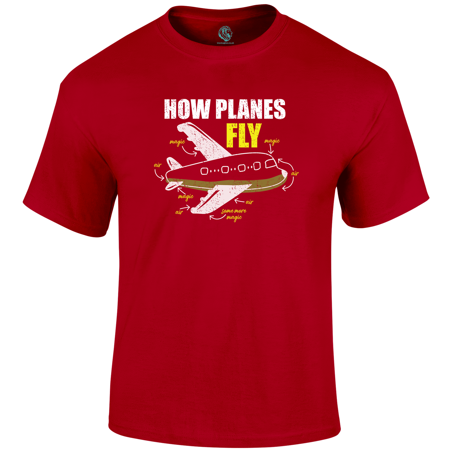 How Planes Fly Funny T Shirt by Lion Legion 
