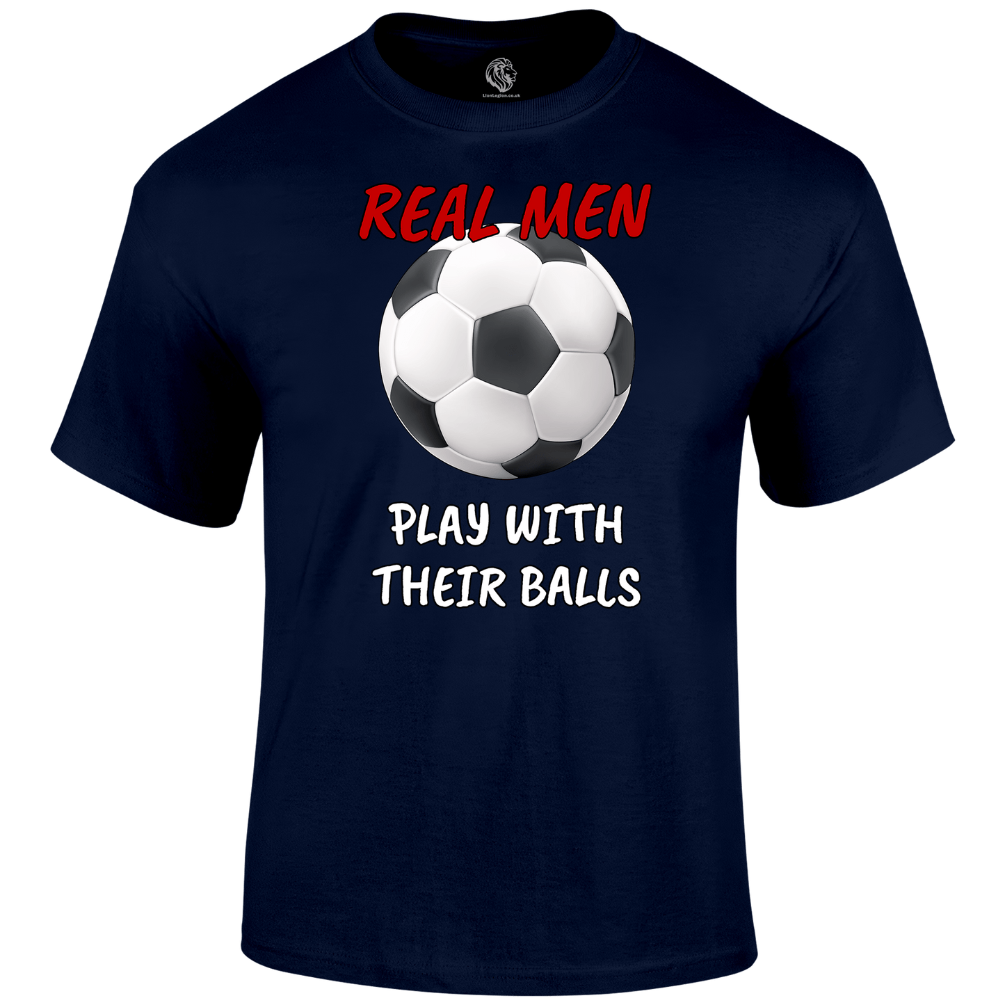 Funny Football T Shirt Real Men Balls