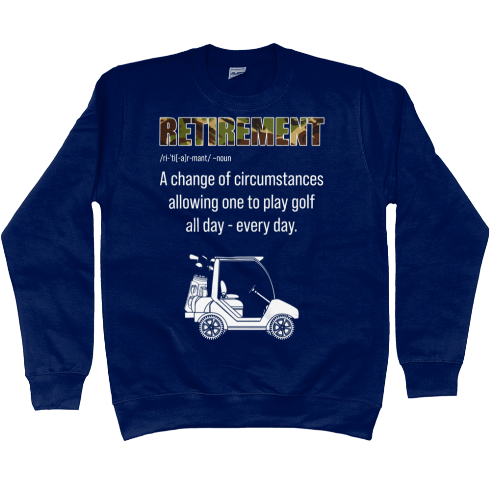 Veteran Golf Sweatshirt Retirement And Golf Sweatshirt