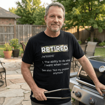 Retired Definition T Shirt by Lion Legion 