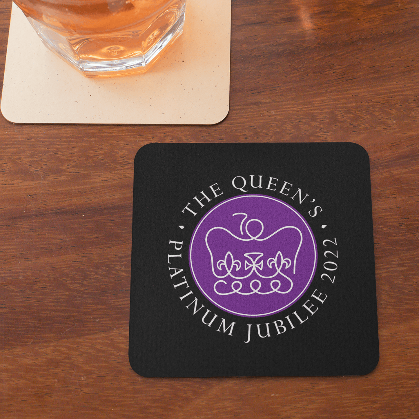 The Queen's Platinum Jubilee 2022 (4 Pack) Hardboard Coasters