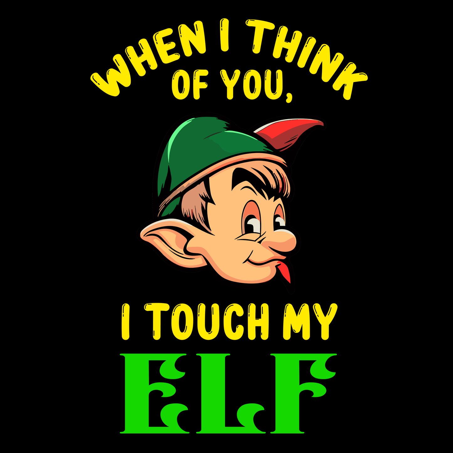 Funny Christmas Jumper Touch my Elf
