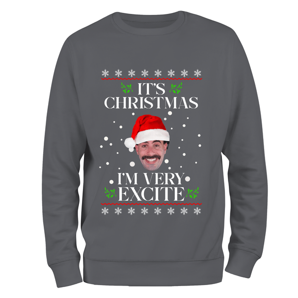 Funny Christmas Jumper Very Excite