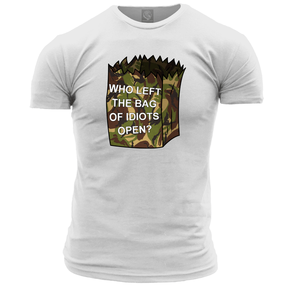 Who Left The Bag Of Idiots Open T Shirt