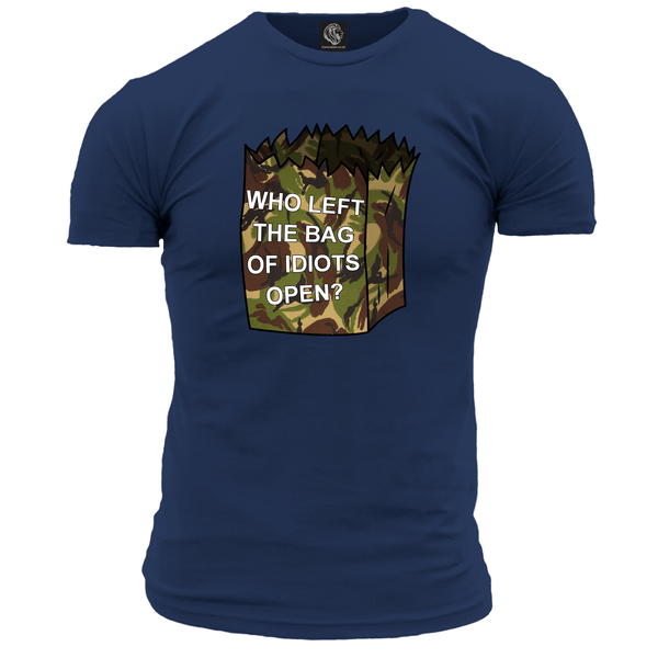 Who Left The Bag Of Idiots Open Unisex T Shirt