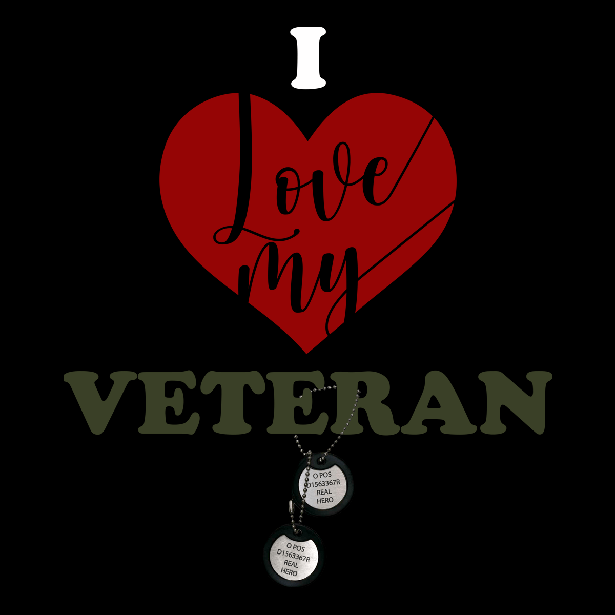 I Love My Veteran T Shirt