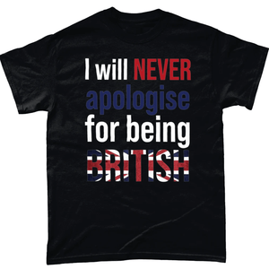 Black / Small I Will Never Apologise T Shirt