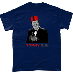 Navy / Small Tommy Gun Veteran T Shirt