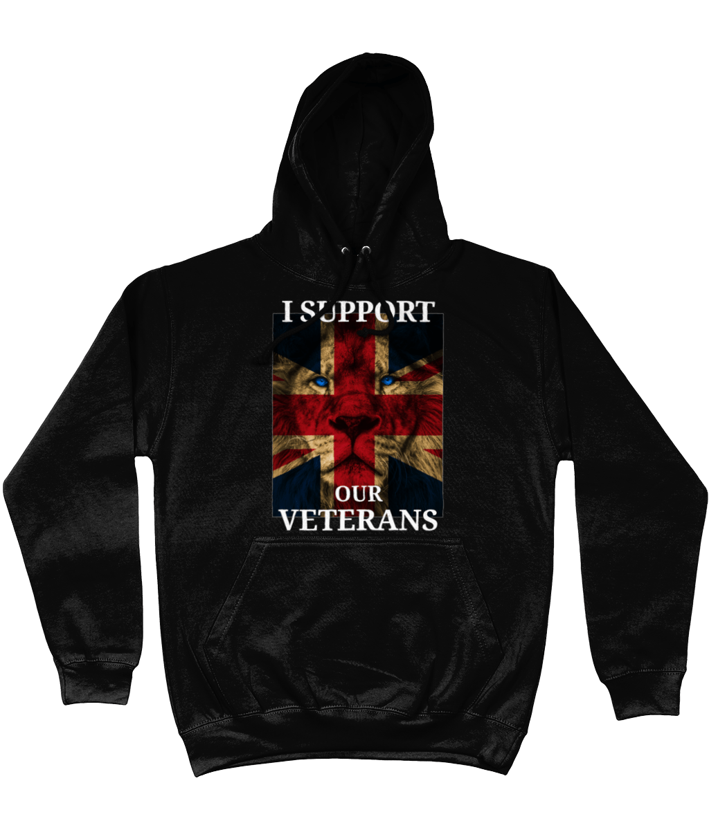 Veterans Hoodie Jet Black / X-Small I Support Our Veterans Unisex Hoodie