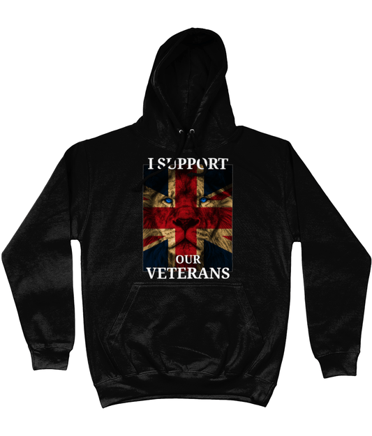 Veterans Hoodie Jet Black / X-Small I Support Our Veterans Unisex Hoodie