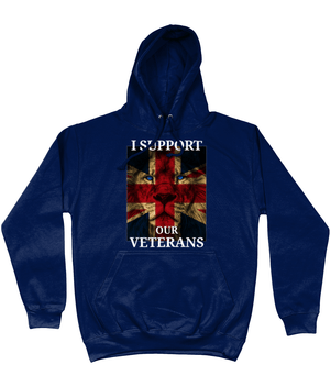 Oxford Navy / X-Small I Support Our Veterans Unisex Hoodie