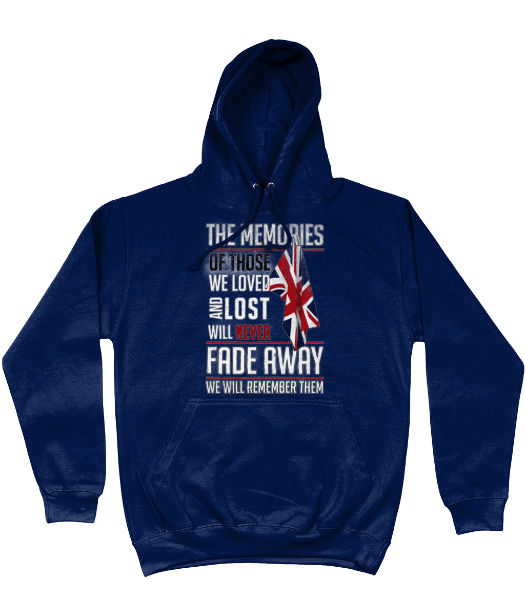 Remembrance Day Hoodie Oxford Navy / X-Small Memories Of Those We Lost Unisex Hoodie