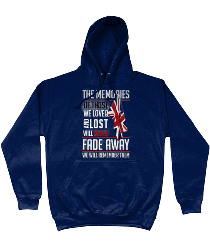 Remembrance Day Hoodie Oxford Navy / X-Small Memories Of Those We Lost Unisex Hoodie