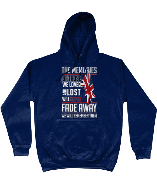 Remembrance Day Hoodie Oxford Navy / X-Small Memories Of Those We Lost Unisex Hoodie