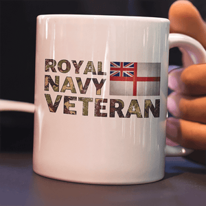 Ceramic / White Royal Navy Veteran Mug (DPM)