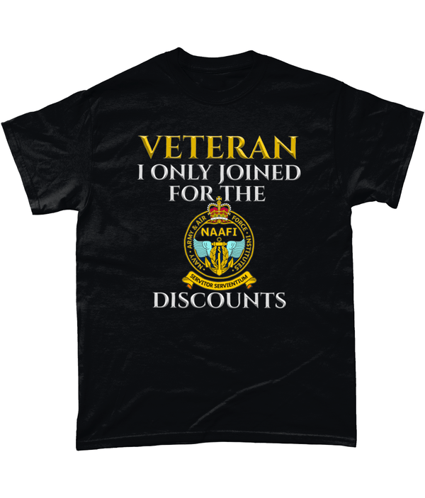 Black / Small NAAFI Discounts T Shirt