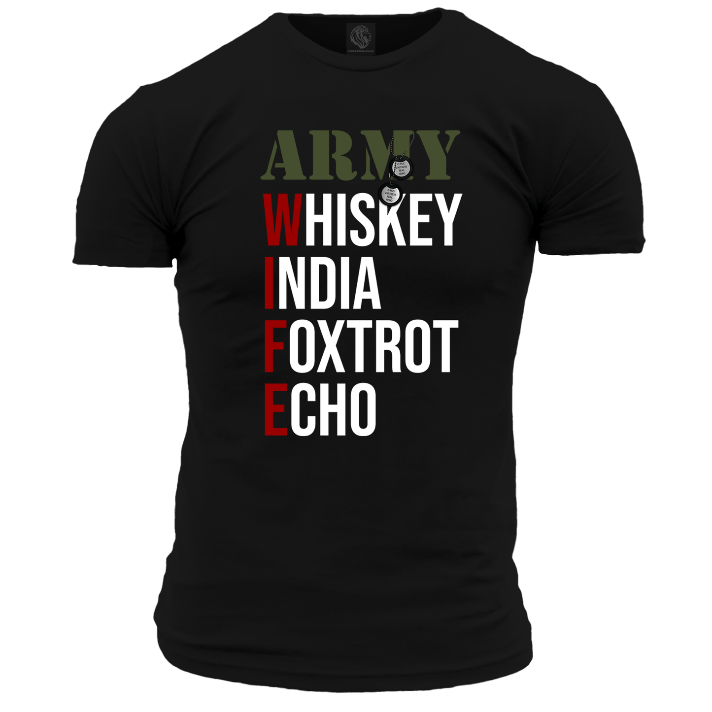 Army Wife Black T Shirt