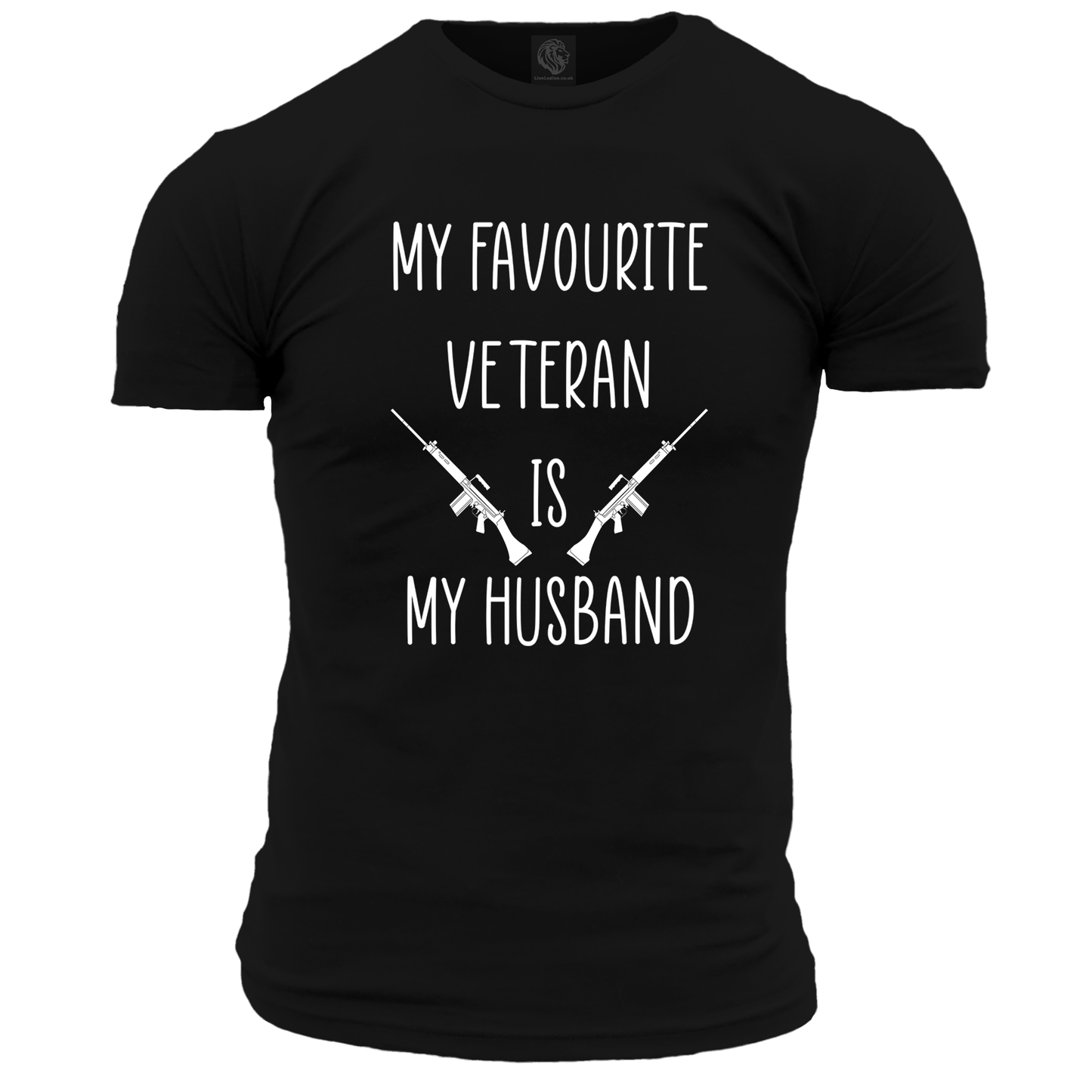 Black / Small My Favorite Veteran Is My Husband T Shirt