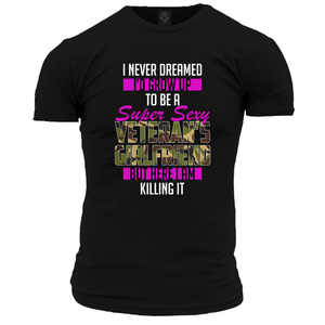 Black / Small Super Sexy Veteran's Girlfriend T Shirt