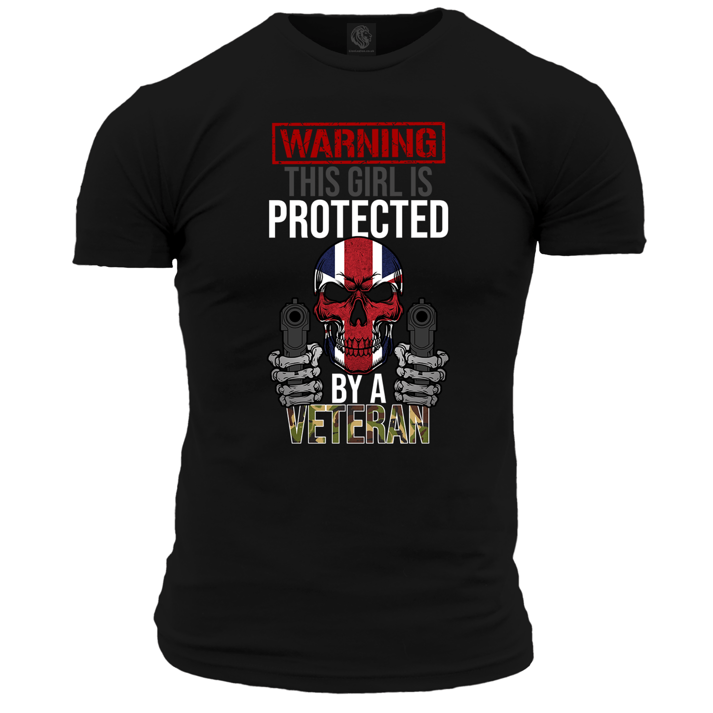 Black / Small Warning This Girl Is Protected T Shirt